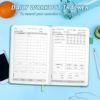 EPEWIZD Fitness Journal Hardcover Workout Planner 6- Month Undated Workout Log Book Home Gym Accessories for Women and Man Green - Image 4