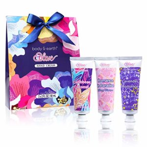 Body & Earth Hand Cream Gift Set，Natural Plant Fragrance Hand Lotion with Argan Oil and Glycerin for Women，Travel Size Lotion for Dry Hands Gift Set