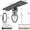 Dolibest Heavy Duty Swing Hanger, Swing Set Accessorie with Carabiner for Indoor Outdoor Playground, Porch Swing Hanging Kit for Wooden and Concrete Set with 4 Wood Screws and 4 Expansion Bolts, 900LB - Image 6