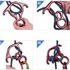 Bassizo 50KN Figure 8 Descender Rescue Figure with Bent Ears Belay Device Gear Equipment for Ring Rope Belaying Rappelling Rock Mountain Tree Climbing Training Outdoor Aerial Yoga - Image 4
