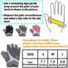 Luwint Women Fingerless Yoga Gloves Non Slip Padded - Barre Pilates Fitness Workout Training Wrist Exercise Accessories (Gray, Small) - Image 6