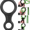 SolUptanisu Climbing,Climbing Rappel 8 Ring, 35KN Figure 8 Aluminum Descender Rappel Ring Rock Climbing Rescue Gear for Rappelling Belaying Climbing (Black) - Image 7