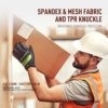 Utility Work Gloves Men Women, Synthetic Leather Work Gloves, TPR Protector Heavy Duty Work Gloves Mechanic Glove Touchscreen - Image 4