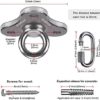 Dolibest Ceiling Anchor, Ceiling Mount Bracket with Carabiner for Yoga Swing Suspension Mount Resistance Band Wall Anchor for Body Weight Strength Training Systems, 1100LB - Image 6