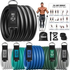Resistance Bands for Working Out, INNELO Multi-Weight Optional Heavy Exercise Bands for Men Women, Fitness Workout Bands, Heavy Strength Training Equipment at Home, Gym, Office, Outdoor for Training