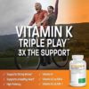 Vitamin K Triple Play (Vitamin K2 MK7 / Vitamin K2 MK4 / Vitamin K1) Full Spectrum Complex Vitamin K Supplement, 180 Capsules - Image 3