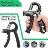 FITAWAY Grip Strength Trainer 5 Pack 22-132 Lbs Adjustable Resistance Hand Gripper, Finger Exerciser, Finger Stretcher, Grip Ring, Stress Relief Grip Ball - Image 3
