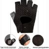 Workout Gloves, Breathable, Non-Slip, Silica Gel Grip, Exercise Gloves, Men and Women for Weightlifting,Yoga, Dumbbell, Bodybuilding, Sport, Black - Image 3