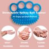 Hand Grip Strengthener with Finger Rings Soft Stretchable Spikey Ball Trainer for Finger and Hand Exercise (Blue) - Image 3