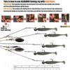 5 Arms Alabama Rig Fishing Lure, Umbrella Rig with Spinner for Striper, A-Rig for Boat Trolling Frashwater / Saltwater, with Soft Swimbait and Hooks for Bass Crappie Walleye Pickerel Trout Perch - Image 4