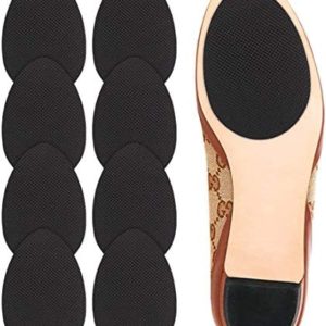Dr. Shoesert Non-Slip Shoes Pads Adhesive Shoe Sole Protectors, High Heels Anti-Slip Shoe Grips (Black - 4 Pairs)