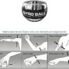 GOZATO Auto-Start Wrist Power Gyro Ball, Wrist Strengthener and Forearm Exerciser for Stronger Arm Fingers Wrist Bones and Muscle with LED Lights - Image 7