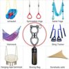SELEWARE Silent Bearing Swing Swivel, 360° Rotational Device Hanging Accessory with Removeable Buckle for Tree Swing, Hammock Chair, Climbing Rope, Yoga, Kids Swing Swivel 1200LB Capacity - Image 6