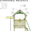 Gorilla Playsets 01-1066-Y Outing Wood Swing Set with Wood Roof and Trapeze Arm - Yellow Slide - Image 6