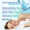 3 Pairs White Cotton Gloves for Dry Hand Cotton Cloth Eczema Nighttime Moisturizing Gloves (Small, 6 Gloves) - Image 2