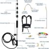 Goplus Pressure Washer Extension Wand, 18 FT Telescoping Gutter Cleaner Pole with 2 Adapters & Pivoting Coupler & 5 Spray Nozzle Tips & Support Harness for Wall Roof, 4200PSI - Image 8