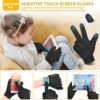 Kids Winter Warm Sports Gloves - Cold Weather Waterproof Children Mittens Age 4 12 Years Boys Girls Black - Image 5