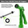 IRRIGLAD Hose Nozzle 2 Pack, Full Size Pistol Grip Water Nozzle Sprayer with Threaded Front, High Pressure Nozzle, Adjustable Spray Water Flow for Watering, Showering Pet, Washing Car, Cleaning, Green - Image 2