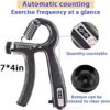 Grip Strength Trainer, Hand Grip Strengthener, Finger Forearm Exerciser, Grip Strength Trainer with Counter, Hand Exerciser for Muscle Building, Adjustable Resistance 10 lbs -130lbs - Image 2