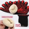 BBQ Gloves 1472℉ Extreme Heat Resistant Protective Cooking Gloves with Silicone Non-Slip Grip for BBQ Cooking/Baking/Smoker/Fireplace/Fire Pit/ Size Medium - Color is Red (Medium, Red) - Image 5
