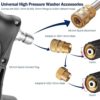 Goplus Pressure Washer Extension Wand, 18 FT Telescoping Gutter Cleaner Pole with 2 Adapters & Pivoting Coupler & 5 Spray Nozzle Tips & Support Harness for Wall Roof, 4200PSI - Image 3