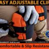 Knee Pads for Flooring and Roofing Work Kneepads With Soft Foam Padding Cushion, No-Slip Stabilizer, Double Straps Clip, For Professional Men And Women Cut resistance Glove Safety Glasses - Image 3