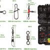 Caija-H 140pcs Fishing swivels Include 3 Way Swivel Snaps/Barrel Triple Swivel Connector Clips/Fishing Beads/Duo Lock Snaps/Rolling Barrel Fishing Swivel Snaps - Image 8