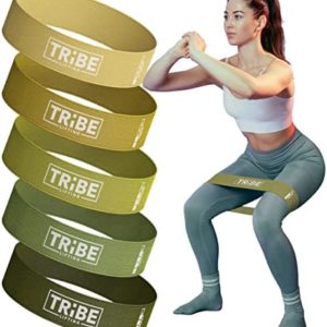 Tribe Lifting Fabric Resistance Bands Women and Men - Booty Bands for Women - Thigh Bands for Workout Bands for Women - Glute Bands - Exercise Bands Resistance Loops for Legs and Butt