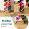 Extra Large Capacity Floor Yoga Mat Rack Stand, Metal Double-Sided Vertical Foam Roller and Towel Rack, Fitness Room/Gym 5 Tier Yoga Mat Storage Organizer (Color : White) - Image 8