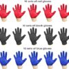 String Knit Safety Work Gloves, Palm Latex Dipped Gloves, 30 Pairs includes Red-Blue-Black, Non-Slip Safety Protection Gloves for Painter, Mechanic, Industrial Warehouse, and General Purpose - Image 3