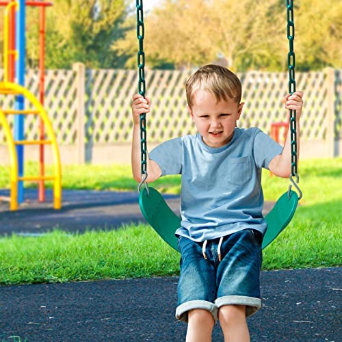 Perantlb 2 Pcs DIY Swing Set Bracket with 6 Heavy Duty Hangers,2 Swing Seat,1 Ring Trapeze Bar,All Mounting Hardware Included(Wood not Included) - Image 5