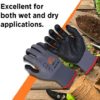 WOLF Ultra-Thin Nitrile Foam Palm Coated Glove with Tacky Dot Grip, Multi Purpose - Image 3