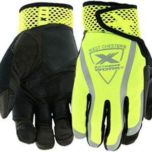 Extreme Work® 88208 VizX Gloves – X-Large, Safety Performance w/ Suede Palm, Hook and Loop Cuff, XTouch Index Finger