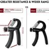 PACEARTH Hand Grip Strengthener Workout Kit, (4 Pack )Forearm Grip, 10-132lbs Adjustable Resistance Grip Strength Trainer with Stress Relief Grip Ball for Athletes, Musicians, Injury Recovery - Image 3