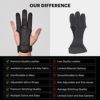 DMoose Archery Glove, Leather Gloves for Recurve & Compound Bow, Non-Slip Padded Tips for Grip Stability, Three Finger Protected Design Archery Finger tab, Archery Accessories for Men, Women & Youth - Image 5