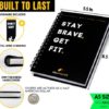 Workout Planner & Fitness Journal - Daily Workout Log Book for Tracking Your Progress: Bookmark Included W/ Notebook, Workout Tracker, Thick Pages, Quality Spiral-bound & Protective Hardcover - for Women and Men - Image 2