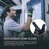 Heavy Duty Synthetic Leather Impact Work Gloves Men, Mechanic Gloves, Sensitive Touch Screen Flexible Grip Gloves for Work - Image 5