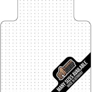 Gorilla Grip Desk Chair Mat, No Divots, Rolling Chairs Glide Easy, Heavy Duty Studded, Protects Carpeted Floor Under Desks, Transparent Mats for Office, Home and Gaming Floors, with Lip 48x36, Clear