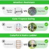50FT Ninja Warrior Obstacle Course for Kids, 8 Sturdy Obstacles with 2 Slacklines, 4-in-1 Outdoor Playset with Swing, Trapeze Swing, Climbing Ladder - Gift for Girls & Boys - Image 4
