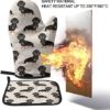 ACOGO Pet Dogs Heat Resistant Hot Oven Mitts & Pot Holders for Kitchen Gift Set with Non-Slip Textured Grip Set of 2, Oven Gloves for BBQ Cooking Baking, Grilling - Image 6