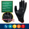 Work Gloves for Men and Women, 8-Pack, Nitrile Coated Safety Gloves Firm Grip - Image 3