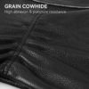 Black Garden Working Leather Gloves: Men Women Thorn Resistant Gardening Gloves | Heavy Duty Construction Ranch Protection Gloves Mens Womens Tool Firm Grip Truck Driving Driver Safety Gloves Small - Image 2