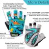 Kids Cycling Gloves Junior Boys Girls Youth Half Finger Gel Padded Fingerless Grip Breathable Non-Slip Small Large for Summer Fishing Bike Riding Climbing Outdoor Sports Age 2-11 - Image 3