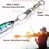 AMYSPORTS Fishing Swivels with Interlock Snap Ball Bearing Swivels Fishing Snap Swivels Saltwater Freshwater Fishing Tackle Leader Lure Jigs Line Fishing Connector - Image 5