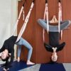 FABAX 200kg Load Aerial Decompression Yoga Hammock Stretch Belt Lower Waist Trainer Door Double Chuck Handstand Inverted Rope (Color : Pink) - Image 4