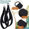 TOBWOLF 2PCS Pilates Double Loop Straps for Reformer, Feet Fitness Equipment Straps, Double Padded D-Ring Loops, Yoga Double Loop Straps Handle Straps, Pilates Reformer Accessories for Home and Gym - Image 3