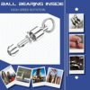 AMYSPORTS Ball Bearing Fishing Swivels Stainless High Strength Bearing Swivels Fishing Barrel Ball Fishing Swivel Freshwater Saltwater Connector Accessories - Image 5