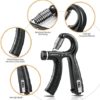 LLTGMV Grip Strength Trainer with Counter, Hand Grip Strengthener with Adjustable Resistance 11-132 Lbs (5-60kg), Non-Slip Forearm Exerciser for Muscle Building and Injury Recovery Hand Rehabilitation - Black - Image 4