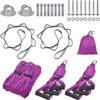 AW Aerial Flying Yoga Swing Set Yoga Inversion Swing Hammock Sling Antigravity Inversion Tool Home Gym, Blue, Purple - Image 8