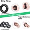 FITAWAY Grip Strength Trainer 5 Pack 22-132 Lbs Adjustable Resistance Hand Gripper, Finger Exerciser, Finger Stretcher, Grip Ring, Stress Relief Grip Ball - Image 4